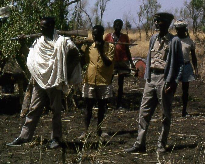 Photo of Yona Bogale inspecting Ethiopian Border settlement