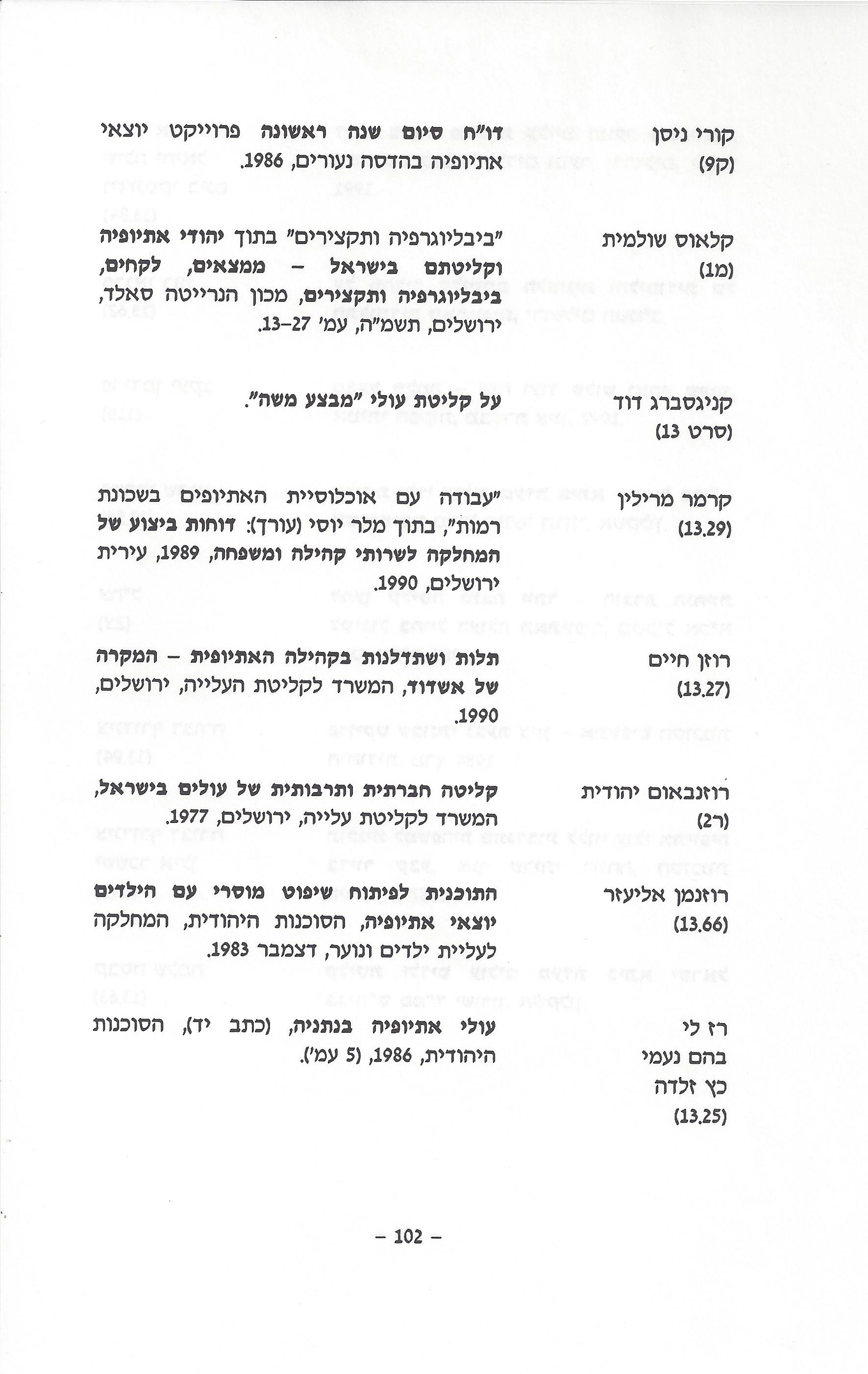 ביבליוגרפיה, ליקטו וערכו דני בודובסקי, יוסף דוד, יחיאל ערן