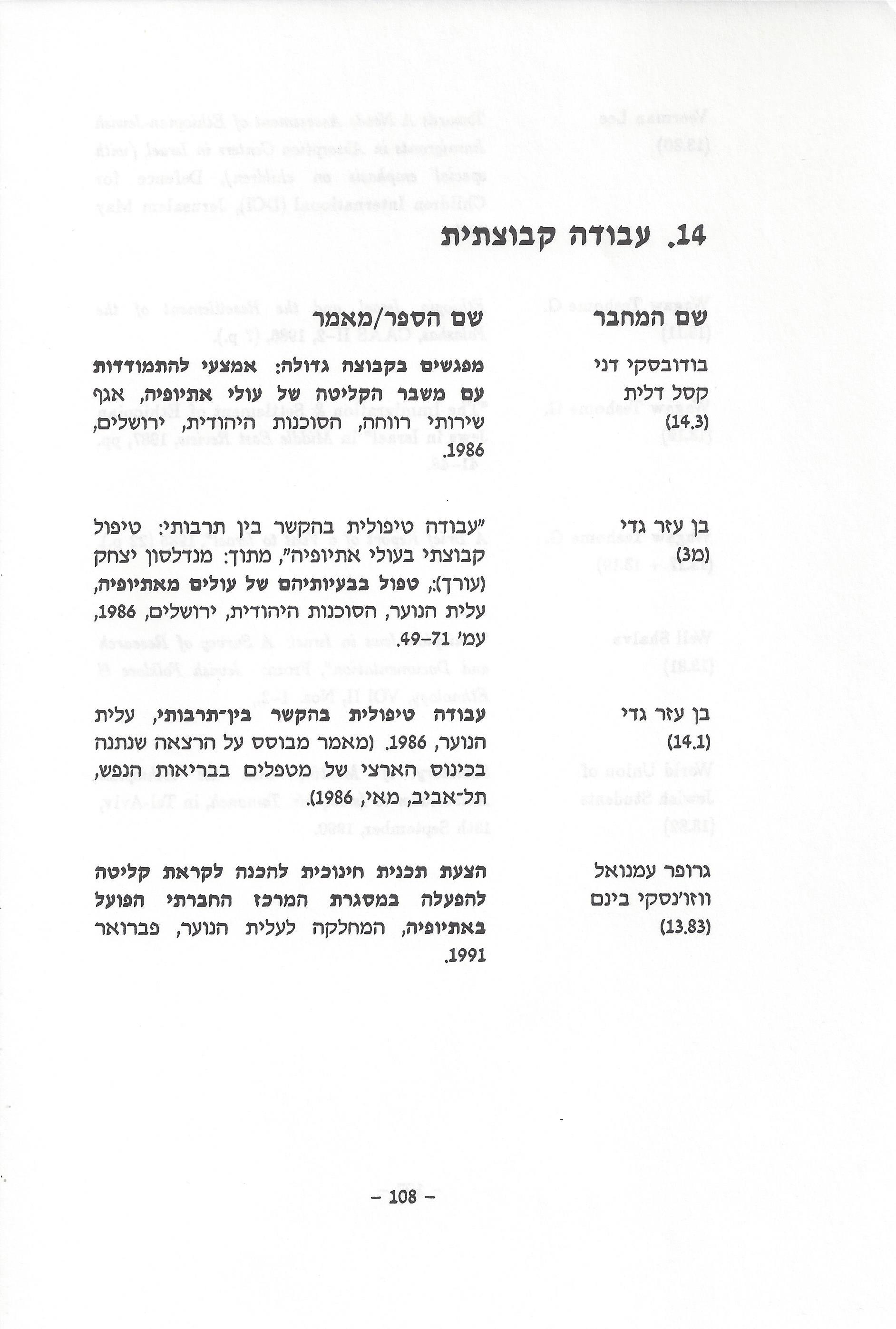 ביבליוגרפיה, ליקטו וערכו דני בודובסקי, יוסף דוד, יחיאל ערן