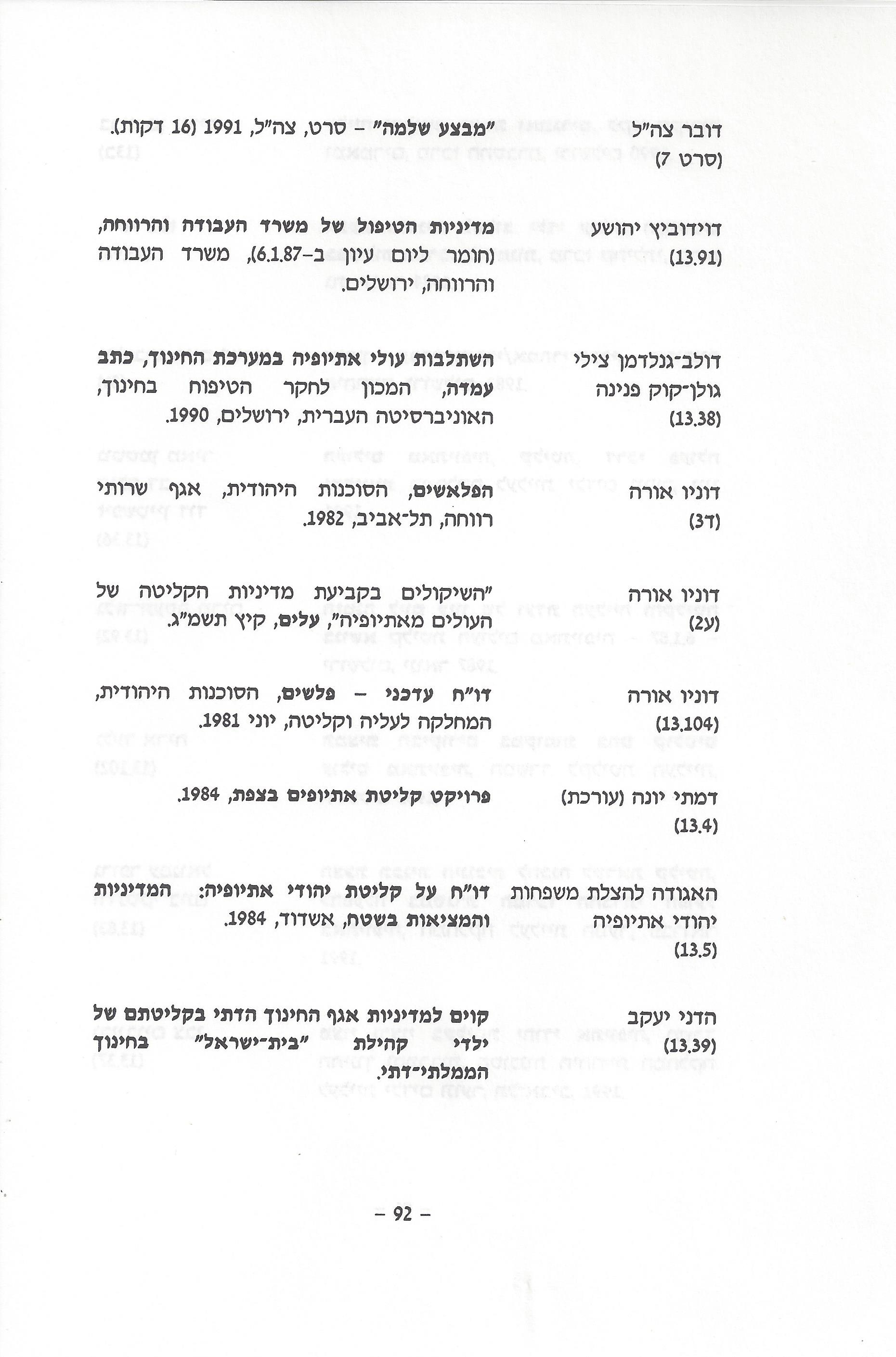 ביבליוגרפיה, ליקטו וערכו דני בודובסקי, יוסף דוד, יחיאל ערן