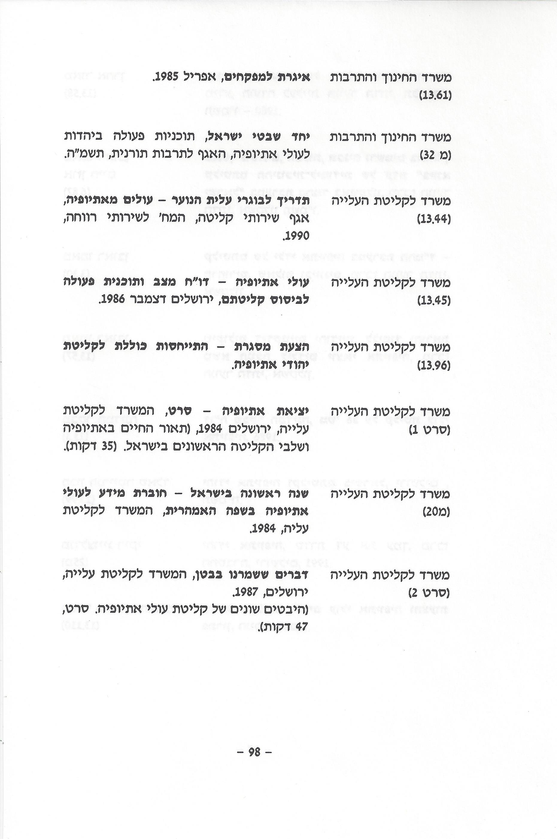 ביבליוגרפיה, ליקטו וערכו דני בודובסקי, יוסף דוד, יחיאל ערן